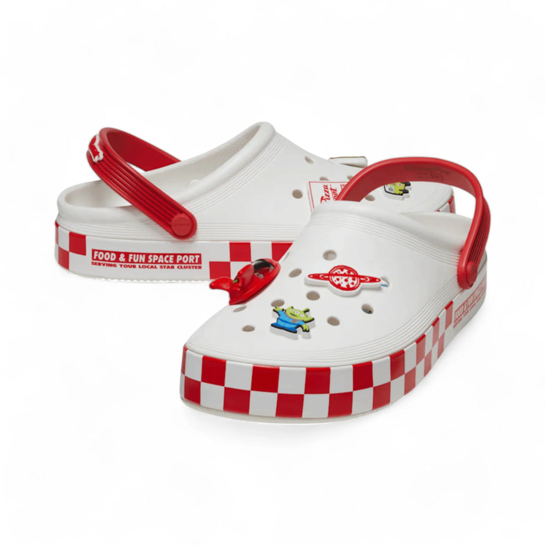 Classic Toy Story Planet Off-Court White Sandals